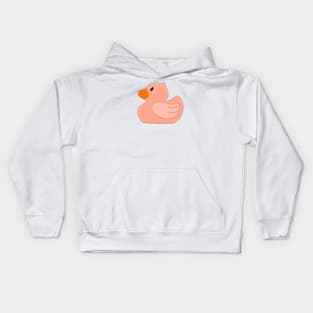 Pastel Peach Rubber Duck Kids Hoodie